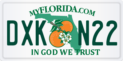 FL license plate DXKN22