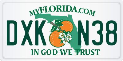 FL license plate DXKN38