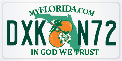 FL license plate DXKN72