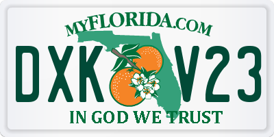 FL license plate DXKV23