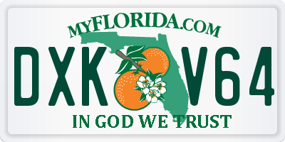 FL license plate DXKV64