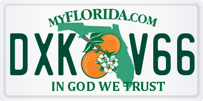 FL license plate DXKV66