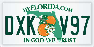 FL license plate DXKV97