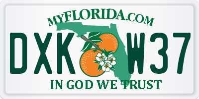 FL license plate DXKW37