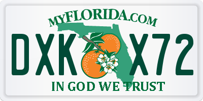 FL license plate DXKX72