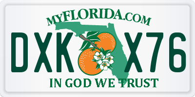FL license plate DXKX76