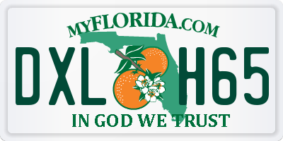 FL license plate DXLH65