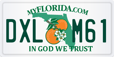 FL license plate DXLM61