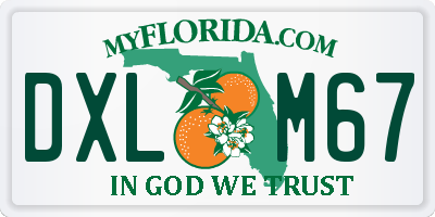 FL license plate DXLM67