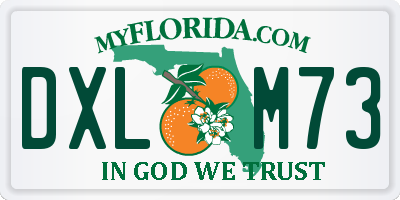 FL license plate DXLM73