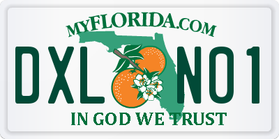 FL license plate DXLN01