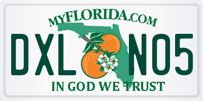 FL license plate DXLN05