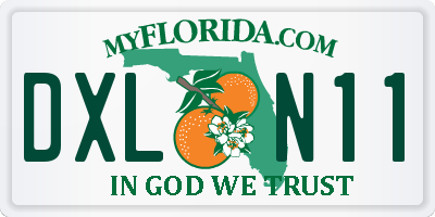 FL license plate DXLN11