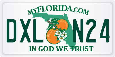 FL license plate DXLN24