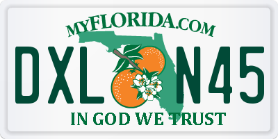 FL license plate DXLN45
