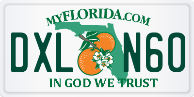 FL license plate DXLN60