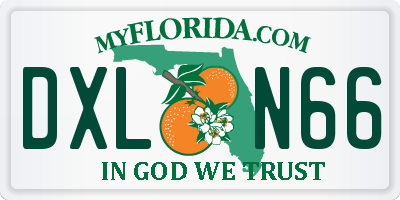 FL license plate DXLN66