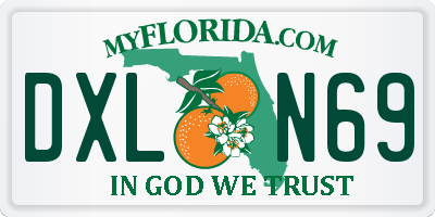 FL license plate DXLN69