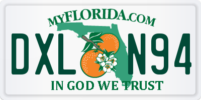 FL license plate DXLN94