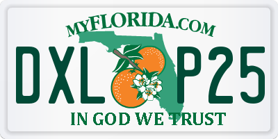 FL license plate DXLP25
