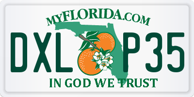 FL license plate DXLP35
