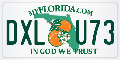 FL license plate DXLU73