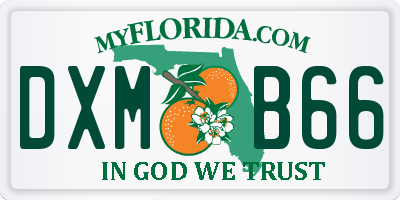 FL license plate DXMB66