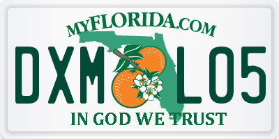 FL license plate DXML05