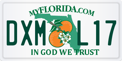 FL license plate DXML17