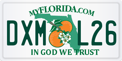 FL license plate DXML26