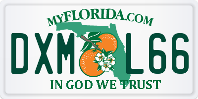 FL license plate DXML66