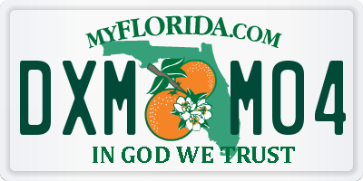 FL license plate DXMM04