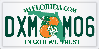 FL license plate DXMM06