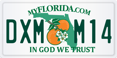 FL license plate DXMM14