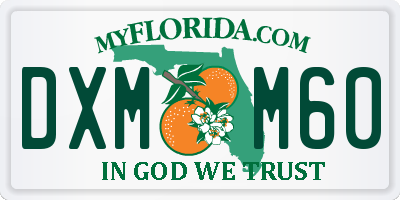 FL license plate DXMM60