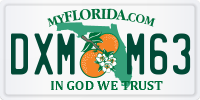 FL license plate DXMM63