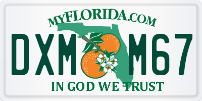 FL license plate DXMM67