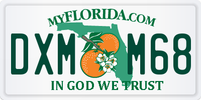 FL license plate DXMM68