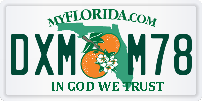 FL license plate DXMM78