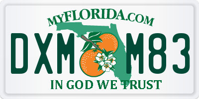 FL license plate DXMM83