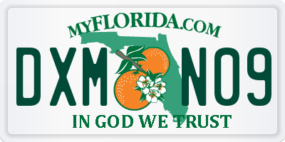 FL license plate DXMN09