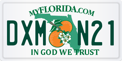 FL license plate DXMN21