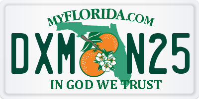 FL license plate DXMN25