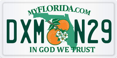 FL license plate DXMN29