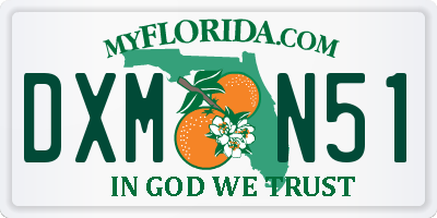 FL license plate DXMN51