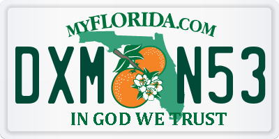 FL license plate DXMN53