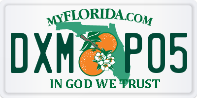 FL license plate DXMP05