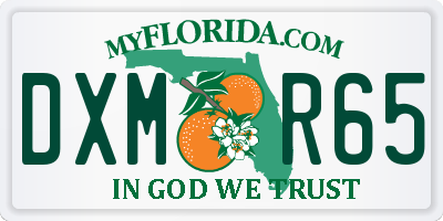 FL license plate DXMR65