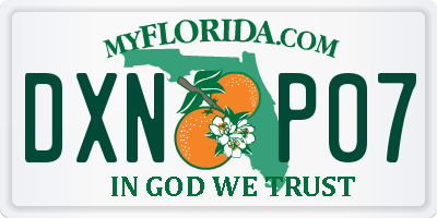 FL license plate DXNP07