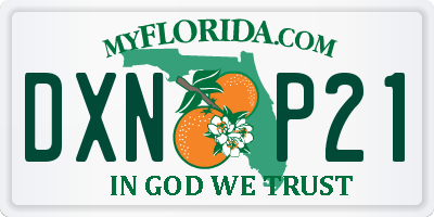 FL license plate DXNP21